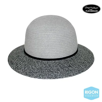 Chapeau Cloche Mia Fibres Naturelles Noir- Rigon Headwear Reference : 9456 | Chapellerie Traclet