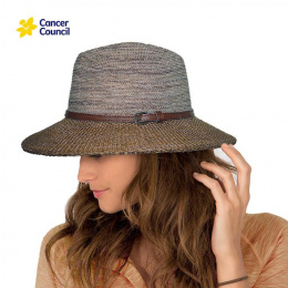 Fedora Tara Mannish Natural Fiber Brown Hat- Rigon Headwear