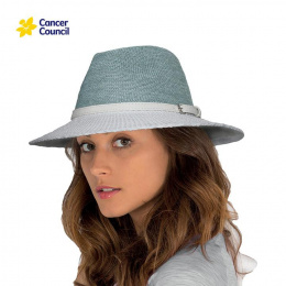 Chapeau Traveller Striped Fine Fibres Naturelles - Rigon Headwear
