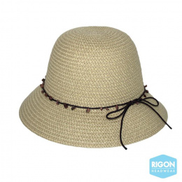 Bell Hat Peta Natural Fibers Beige- Rigon Headwear