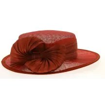Chapeau de Cérémonie Sidonie Rouge- Traclet  Reference : 9484 | Chapellerie Traclet