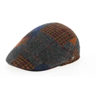Casquette Brighton Bussy Patchwork Grise- Crambes Reference : 9485 | Chapellerie Traclet