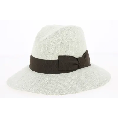 Chapeau Traveller Manille Larges Bords Lin Naturel - Fléchet Reference : 9486 | Chapellerie Traclet