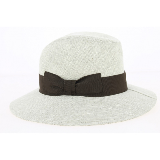 Natural Linen Wide Brim Manila Traveller Hat - Fléchet