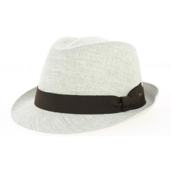 Natural Linen Jakarta Trilby Hat - Fléchet