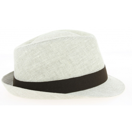 Natural Linen Jakarta Trilby Hat - Fléchet