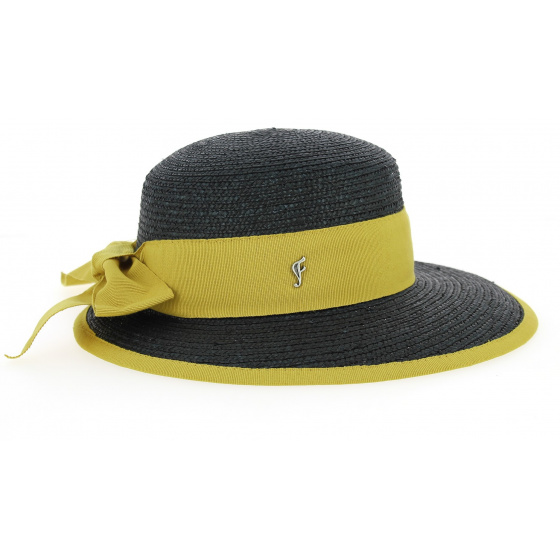 Casquette Visière Beaumont Paille Noire - Fléchet