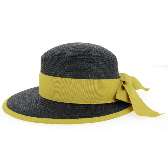 Casquette Visière Beaumont Paille Noire - Fléchet