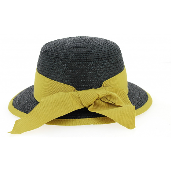 Casquette Visière Beaumont Paille Noire - Fléchet