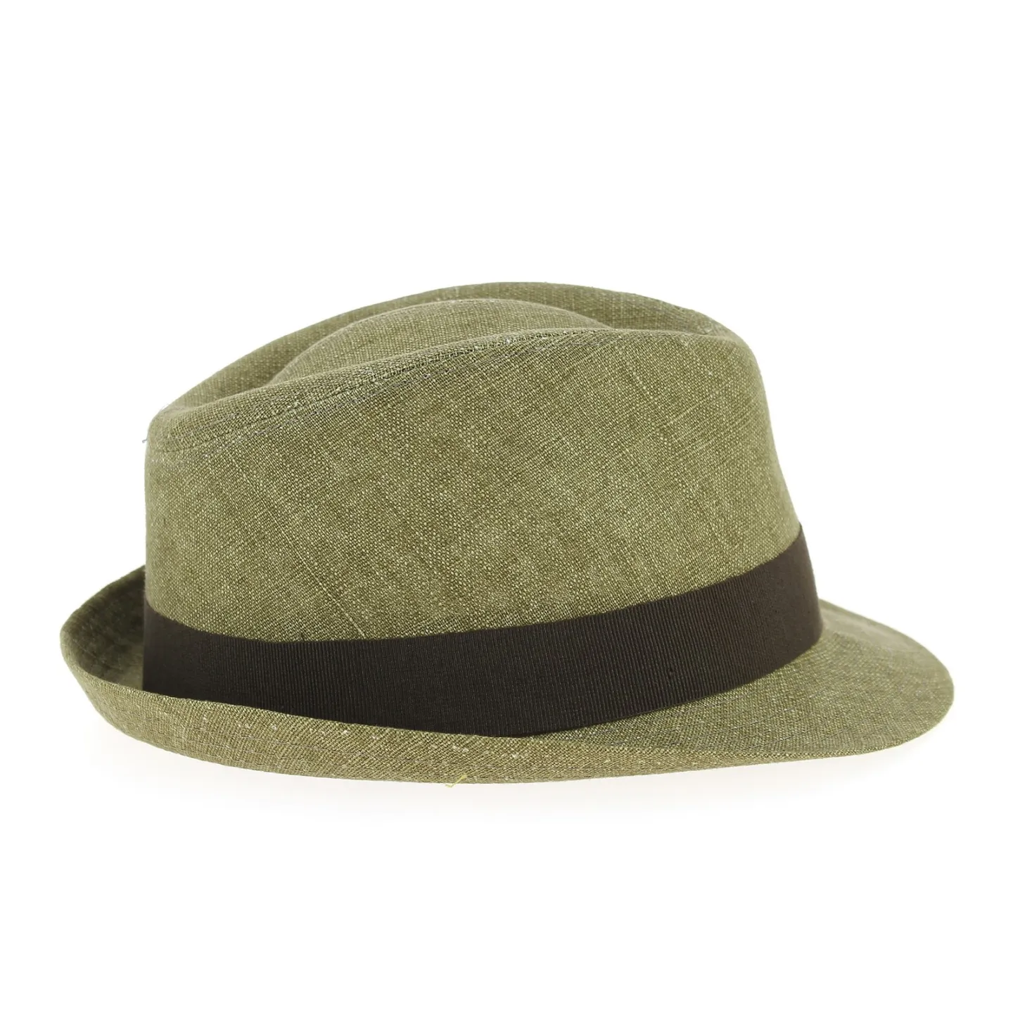 Taupe Linen Jakarta Trilby Hat - Fléchet  Reference: 9489 | Traclet Hat Shop