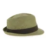 Taupe Linen Jakarta Trilby Hat - Fléchet  Reference: 9489 | Traclet Hat Shop