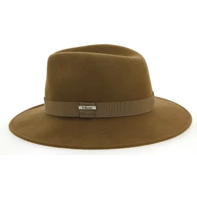 Chapeau Traveller Indiana Jones Feutre Laine Fauve - Traclet Reference : 4214 | Chapellerie Traclet