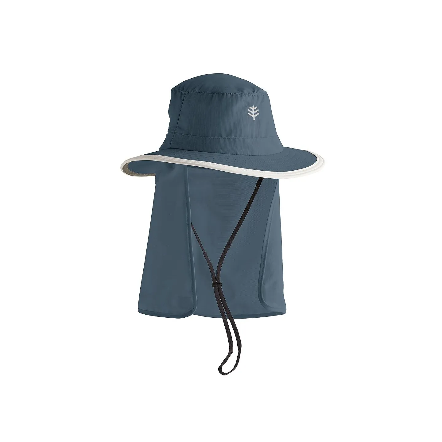 Chapeau Cache Nuque Marine & Gris- Coolibar Reference : 9497 | Chapellerie Traclet