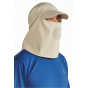 Ultra Sport Cap with Neck & Face Cover Beige - Coolibar