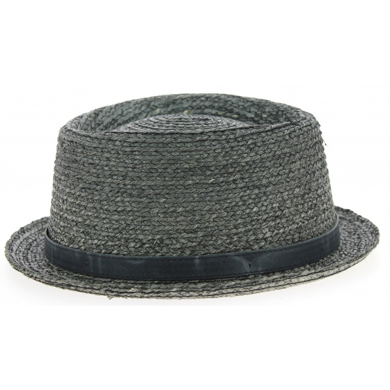Chapeau PorkPie Indian Wells paille Gris- Traclet