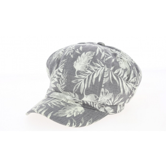 Retro Summer Newsboy Cap Futuna Cotton Gray - Traclet