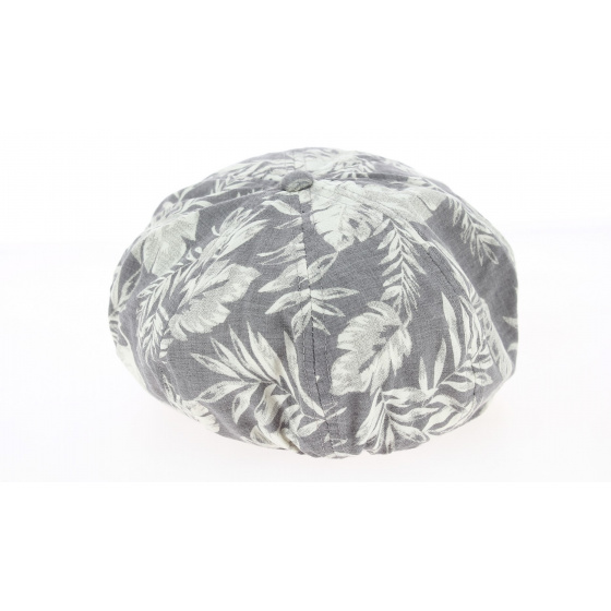 Retro Summer Newsboy Cap Futuna Cotton Gray - Traclet