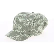 Retro Summer Futuna Cotton Newsboy Cap Olive - Traclet Reference: 9515 | Chapellerie Traclet