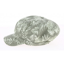 Retro Summer Futuna Cotton Newsboy Cap Olive - Traclet