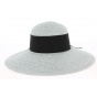 Grey Eremo Paper Straw Wide-Brimmed Hat - Fléchet