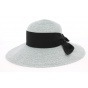 Grey Eremo Paper Straw Wide-Brimmed Hat - Fléchet