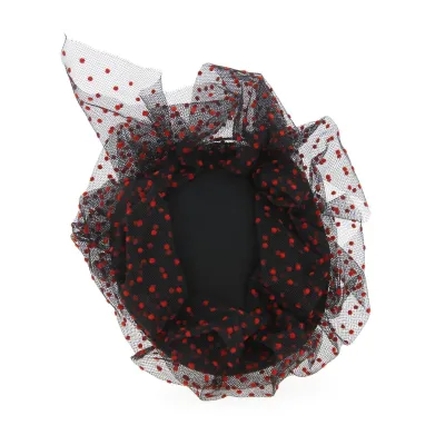 Tambourin Doriane Noir & Rouge- Traclet  Reference : 1490 | Chapellerie Traclet