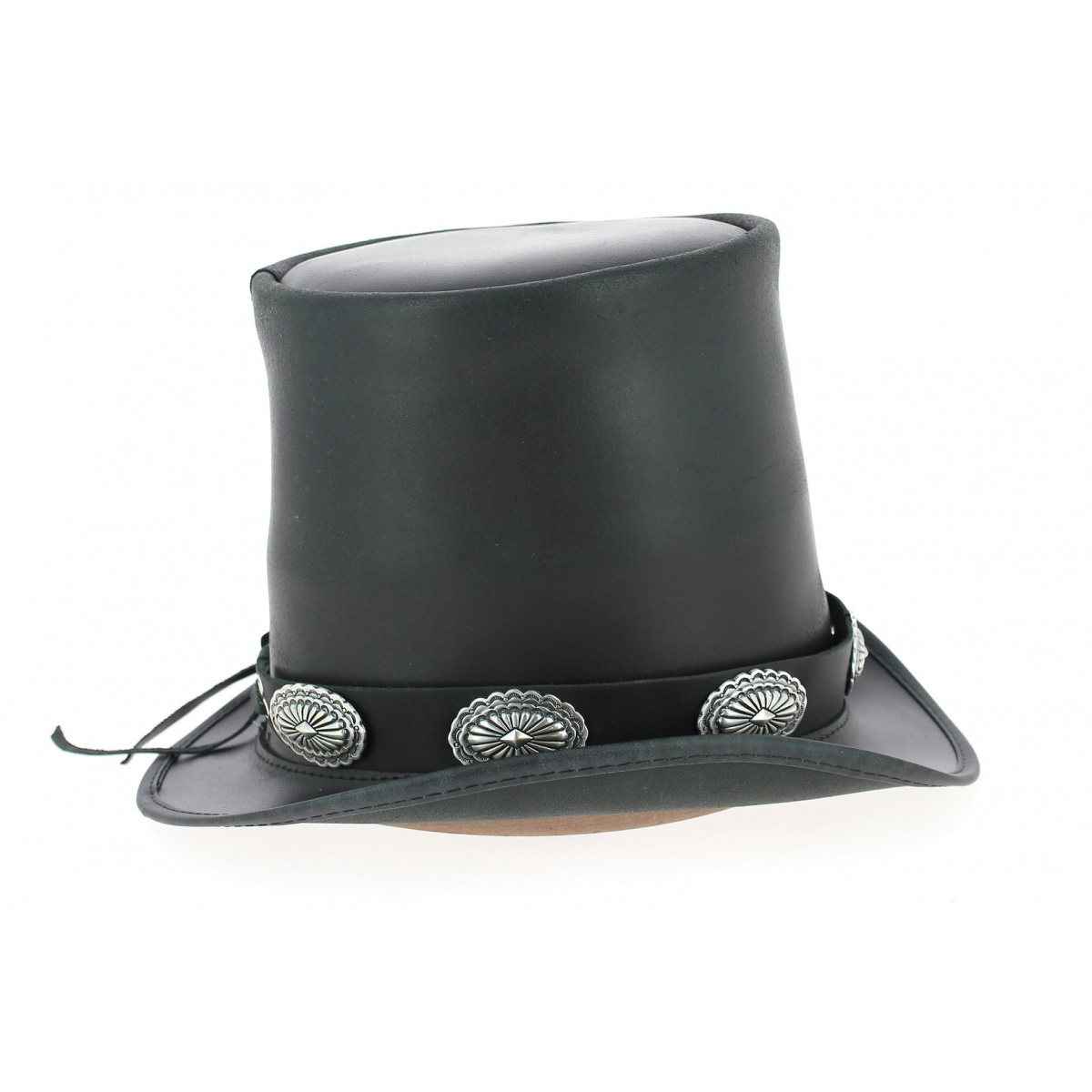 slash hat - top hat leather Reference : 2618 | Chapellerie Traclet