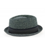 Ambérieux Navy Paper Straw Porkpie Hat - Traclet