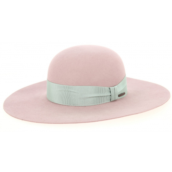 Gaga Pink Fur Felt Wide Brim Hat - Stetson