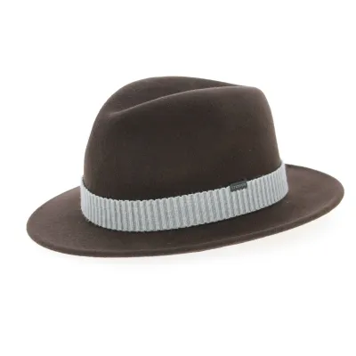 Chapeau Fedora Sabanno Feutre Laine Marron- Stetson  Reference : 8590 | Chapellerie Traclet