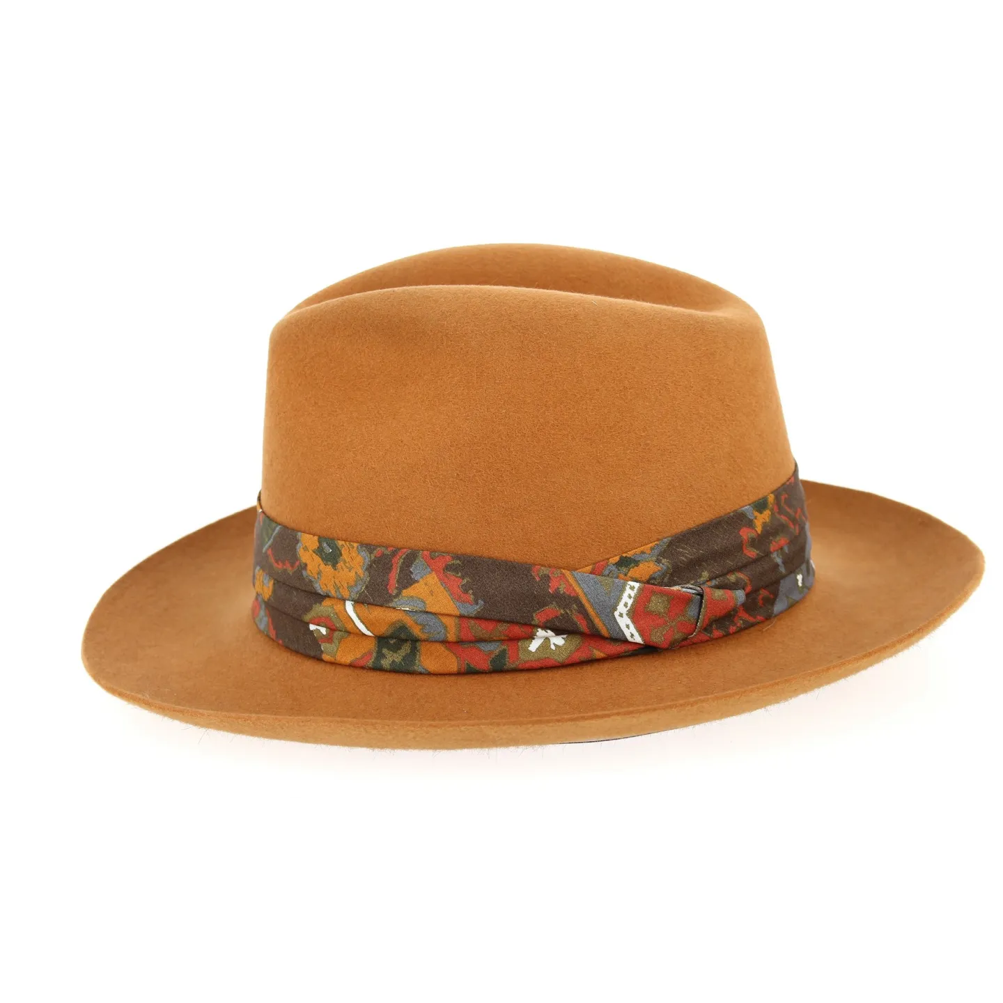 Orange fur felt hat Reference: 1631 | Traclet Hat Shop