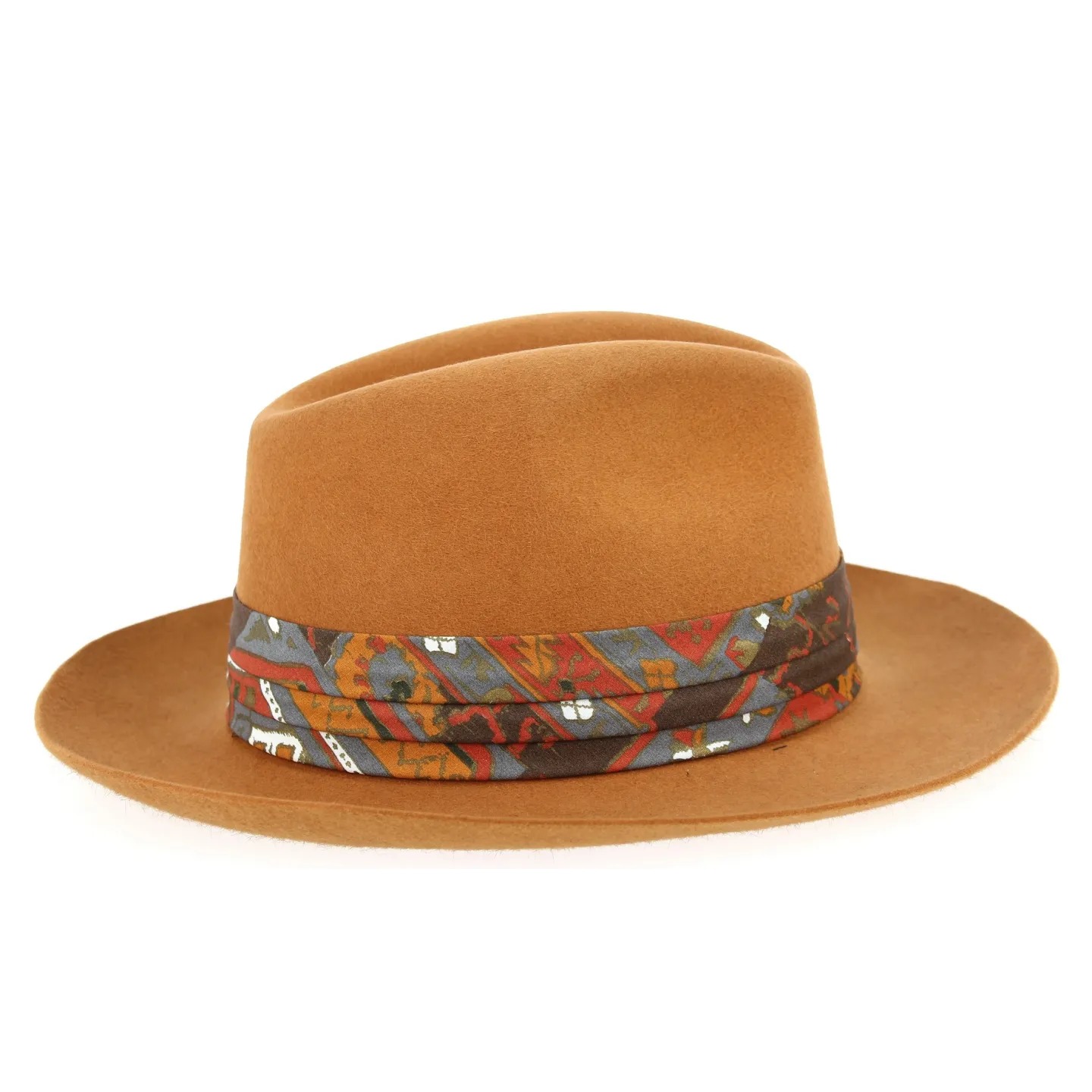 Orange fur felt hat Reference: 1631 | Traclet Hat Shop