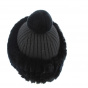 Rex Cashmere & Fur Pom-Pom Beanie Black - Traclet