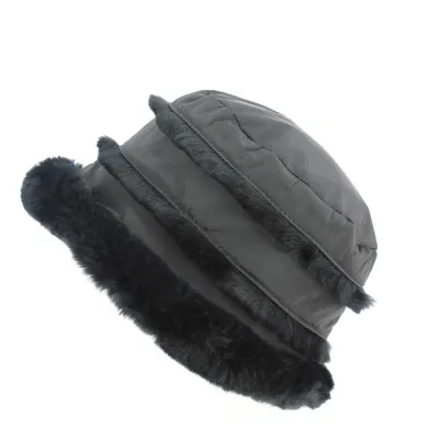 Black Rex Microfiber & Rabbit Fur Beanie - Traclet Reference: 9535 | Traclet Hat Shop