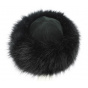 Toque Nastasia Leather & Faux Fur Black Mink- Traclet
