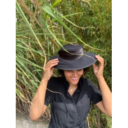 Black Sylvia Formal Hat - Traclet