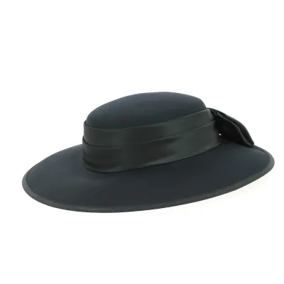 Black Sylvia Formal Hat - Traclet  Reference: 9570 | Traclet Hatmakers