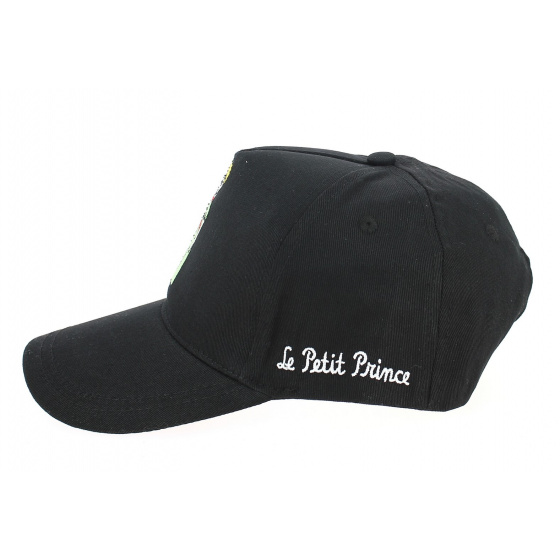 The Little Prince Black Cotton Strapback Baseball Cap - Le Petit Prince