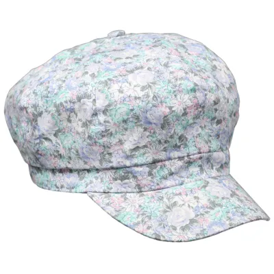 Blue Cotton Jorja Retro Summer Newsboy Cap - Traclet Reference: 9585 | Traclet Hatmakers