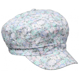 Blue Cotton Jorja Retro Summer Newsboy Cap - Traclet