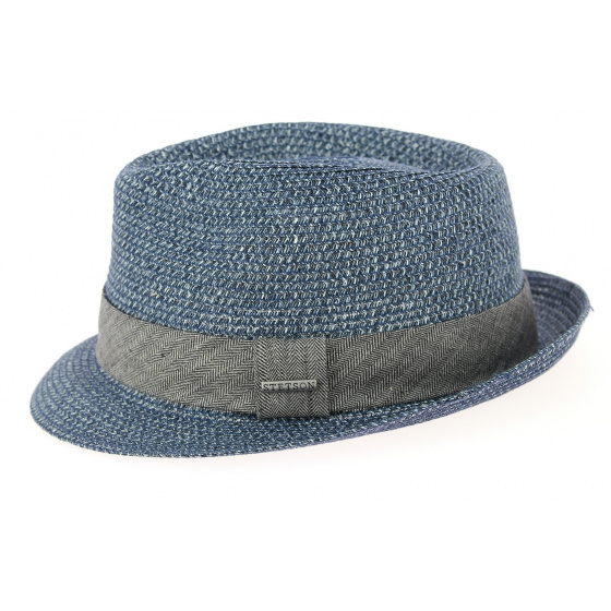 Chapeau Trilby Reidton Bleu Toyo - Stetson Chapeau Trilby Reidton Bleu Toyo - Stetson