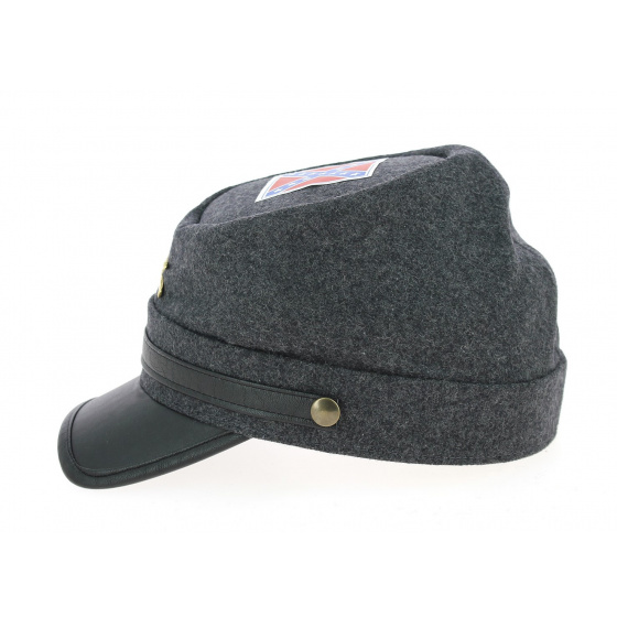 Casquette Sudiste Anthracite Laine- Traclet  Casquette Sudiste Anthracite Laine- Traclet