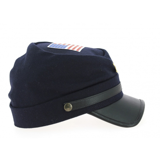 Navy Blue Wool Northern Cap - Traclet