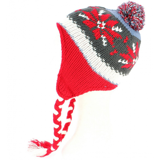 Bonnet péruvien enfant rouge Bonnet péruvien enfant rouge