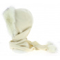 Jacqueline Cream Polar Hood - Traclet