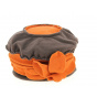 Annecy orange and brown fleece women's toque - Traclet
