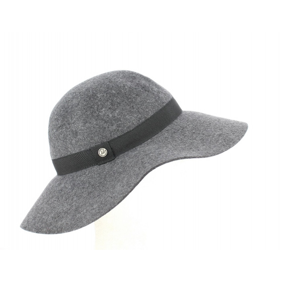 Crambes Wool Wide-Brimmed Hat - Lorelei Anthracite