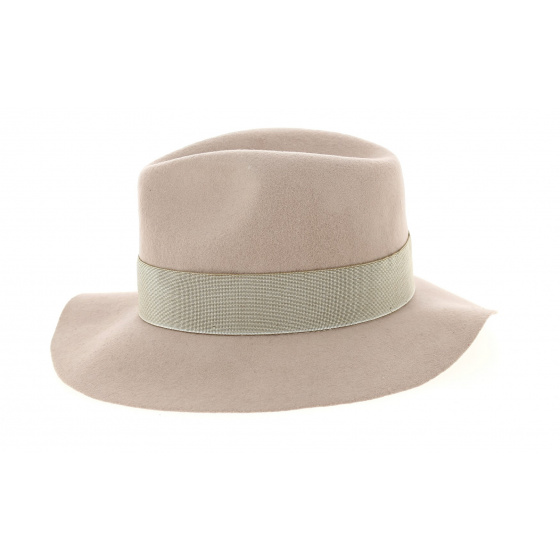Chapeau taffetas beige