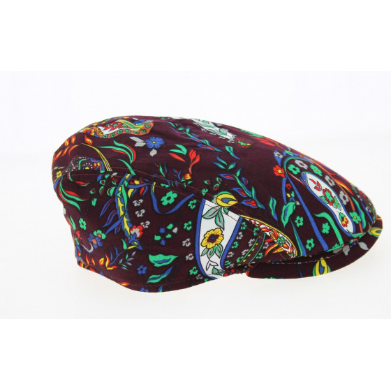 Burgundy Panissières Flat Cap - Flechet