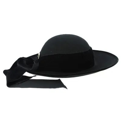Black Breton Hat - Traclet Reference: 9601 | Traclet Hat Shop